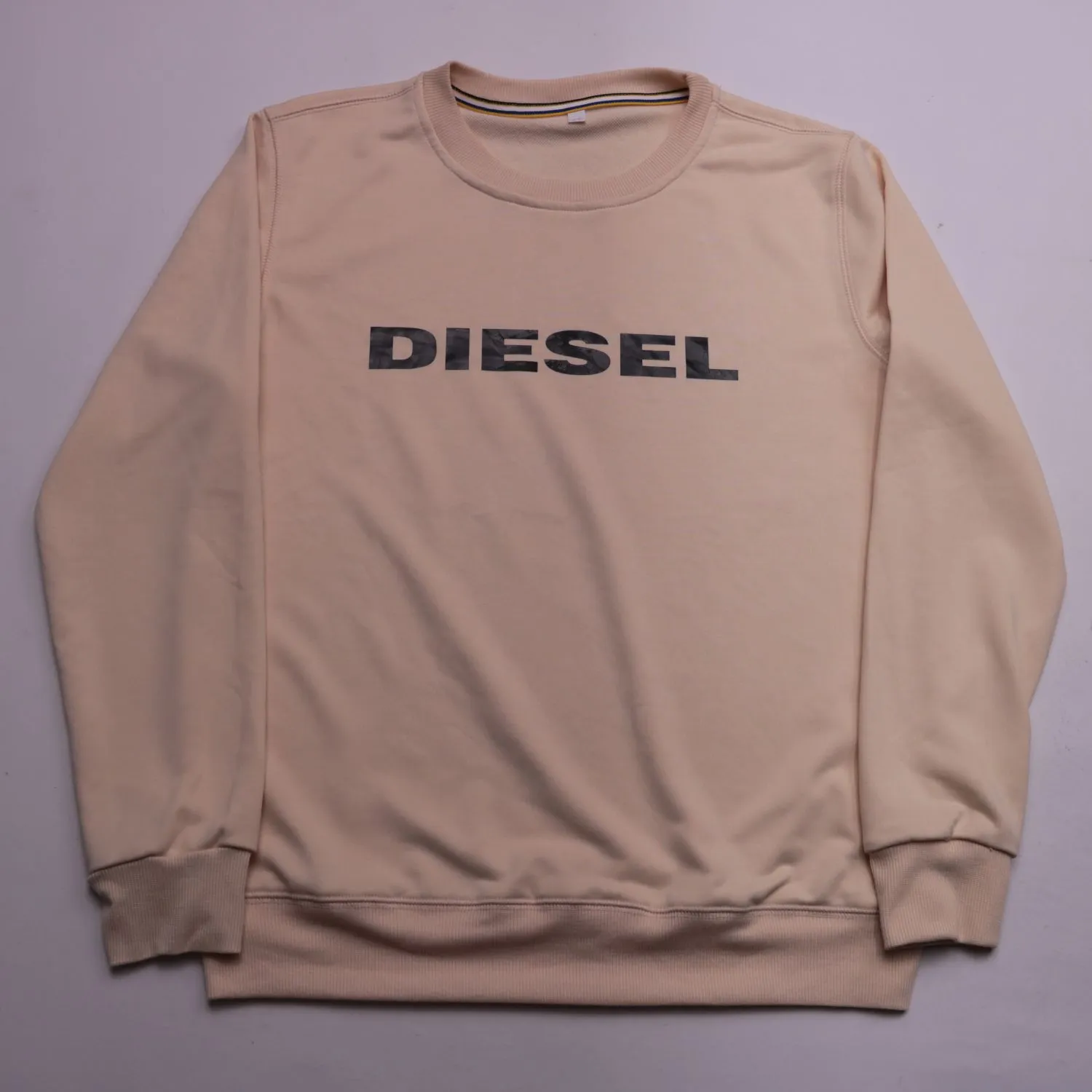 Бежевый свитшот Diesel с логотипом, размер 42 (XS)