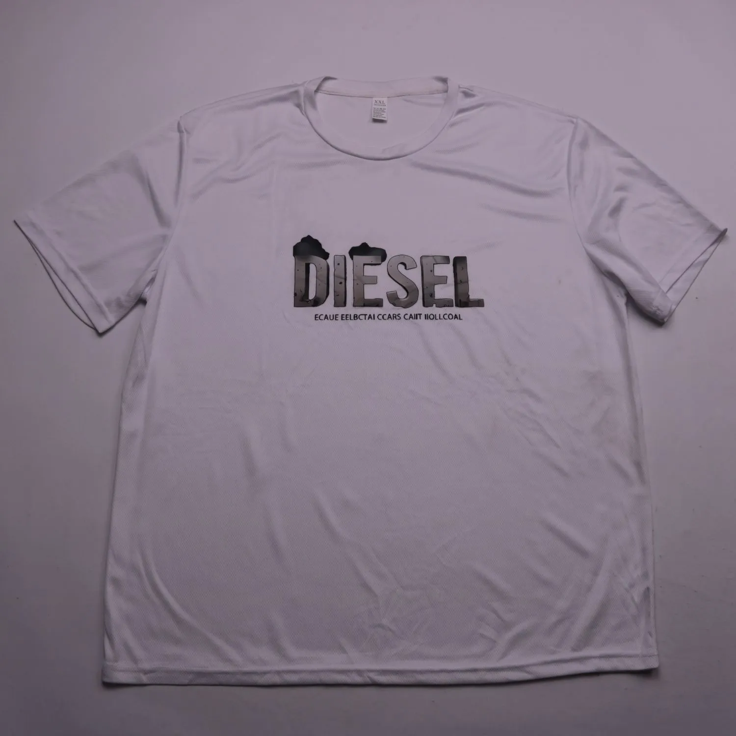 Белая футболка Diesel с логотипом, размер 56 (XXL)