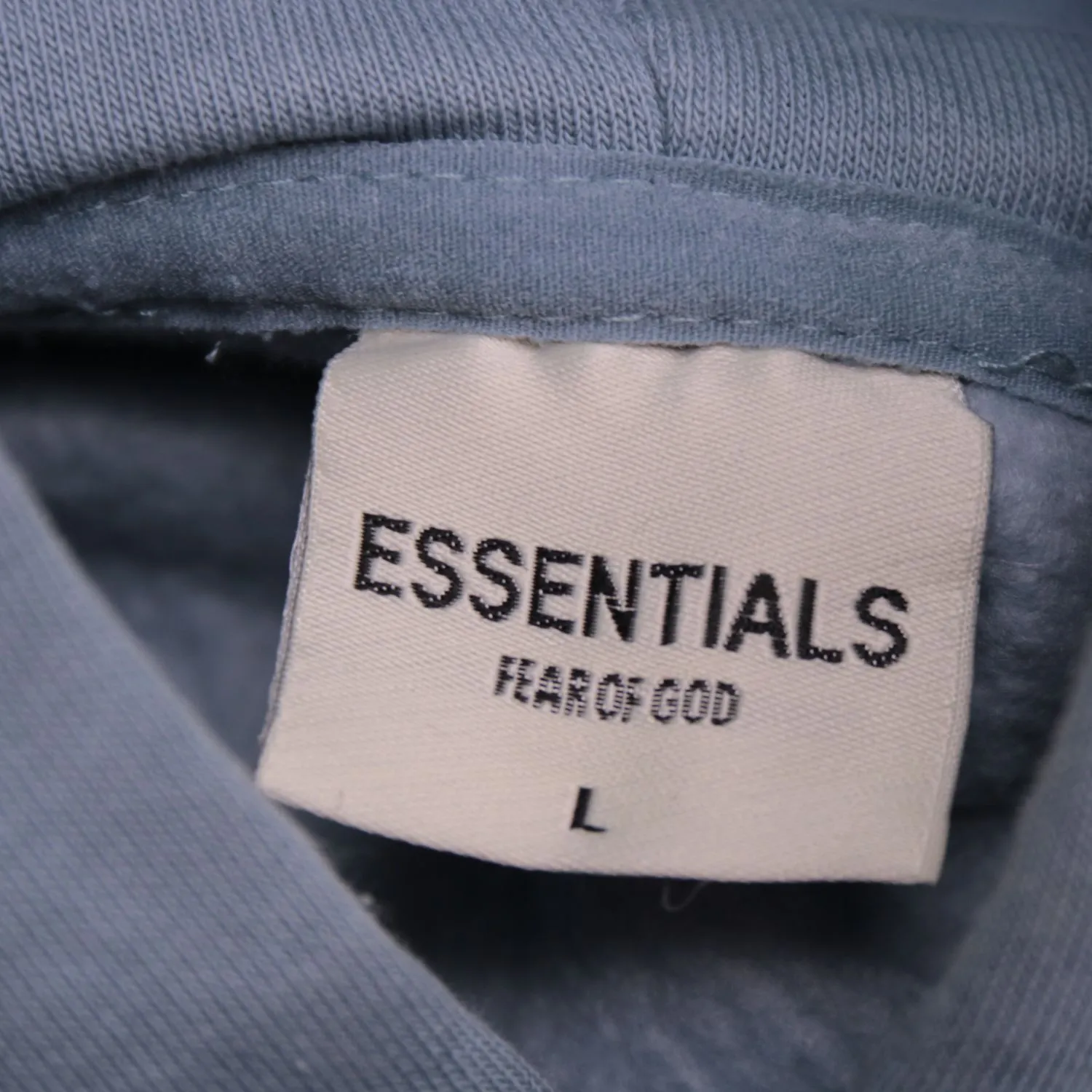 Голубое худи Essentials Fear of God с карманом, размер 50 (L)