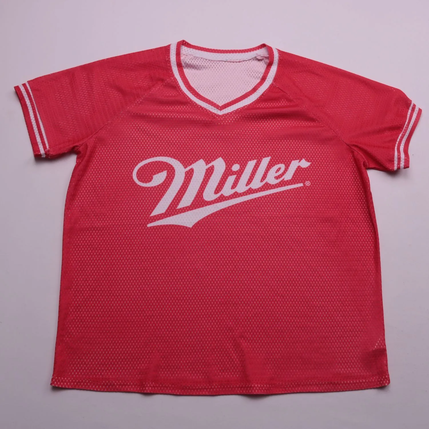 Красная футболка Miller из сетчатого трикотажа, размер 50 (L)